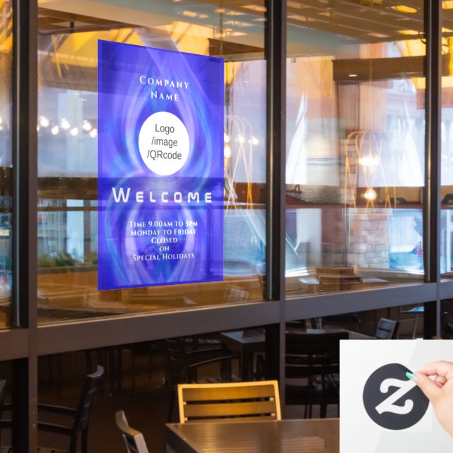 Vinilos Para Cristales Ver logotipo de bienvenida (ventana del restaurante)