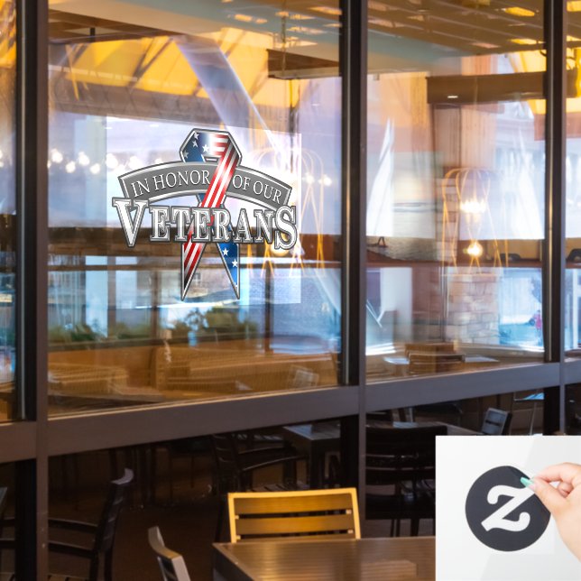 Vinilos Para Cristales Veteranos de honor (ventana del restaurante)