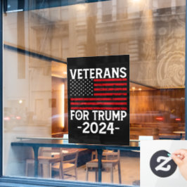 Vinilos Para Cristales Veteranos por Trump 2024