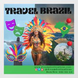 Vinilos Para Cristales Vibrant Brazilian Carnival Design Travel Agency