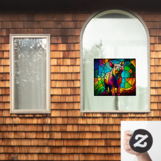 Vinilos Para Cristales Vidrio manchado de cerdo Hog Faux