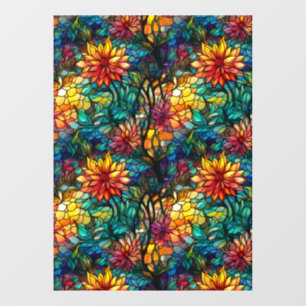 Vinilos Para Cristales Vidrio Manchado Floral Impermeable Ventanilla de p