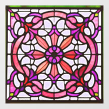 Vidrio rosa de estilo Art Nouveau Art Nouveau