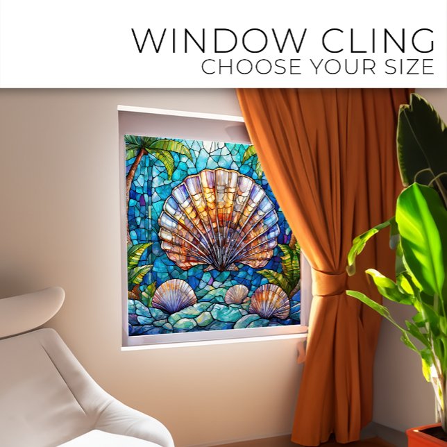 Vinilos Para Cristales Vieiras tropicales Arte de vidrio manchado (Subido por el creador)