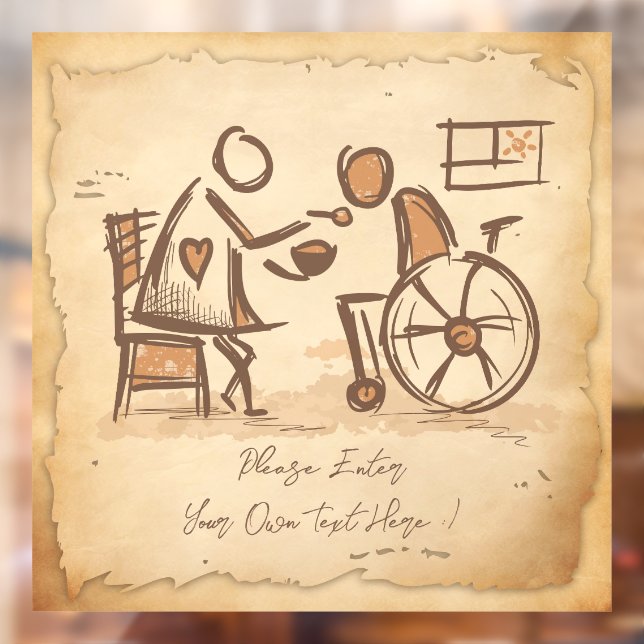 Vinilos Para Cristales Viejo cuidador de moda, asistente de Enfermería (Hoja 2)