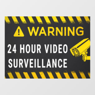 Vinilos Para Cristales Vigilancia de vídeo las 24 horas