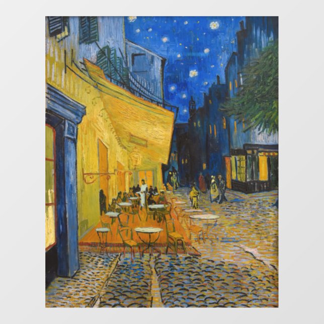 Vinilos Para Cristales Vincent van Gogh - Cafe Terrace de noche (Hoja)