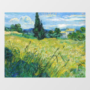 Vinilos Para Cristales Vincent van Gogh - Campo de Trigo Verde con Cypres