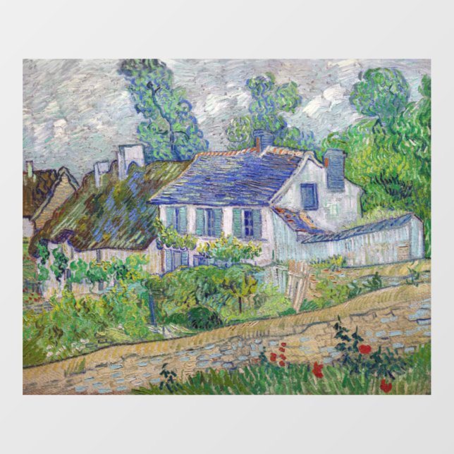 Vinilos Para Cristales Vincent van Gogh - Casas en Auvers (Hoja)