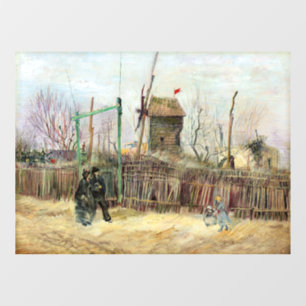 Vinilos Para Cristales Vincent van Gogh - Escena callejera en Montmartre