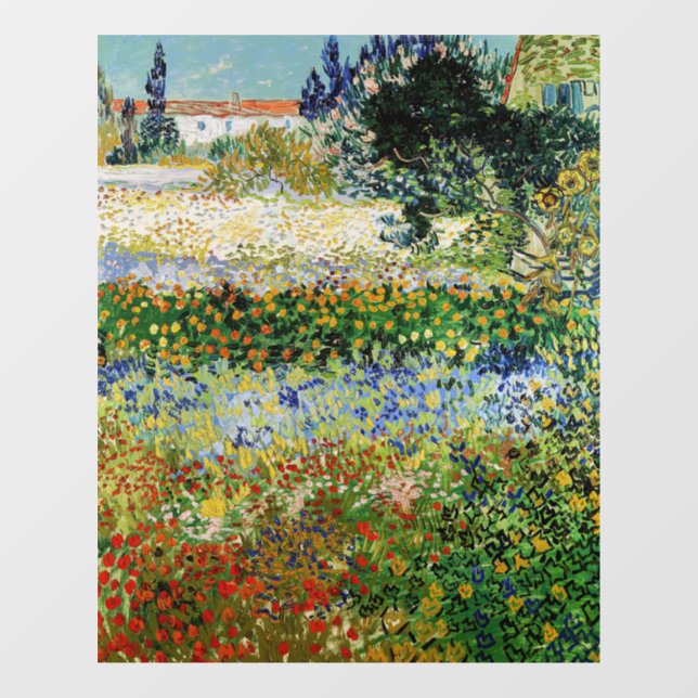 Vinilos Para Cristales Vincent van Gogh - Jardín de flores (Hoja)