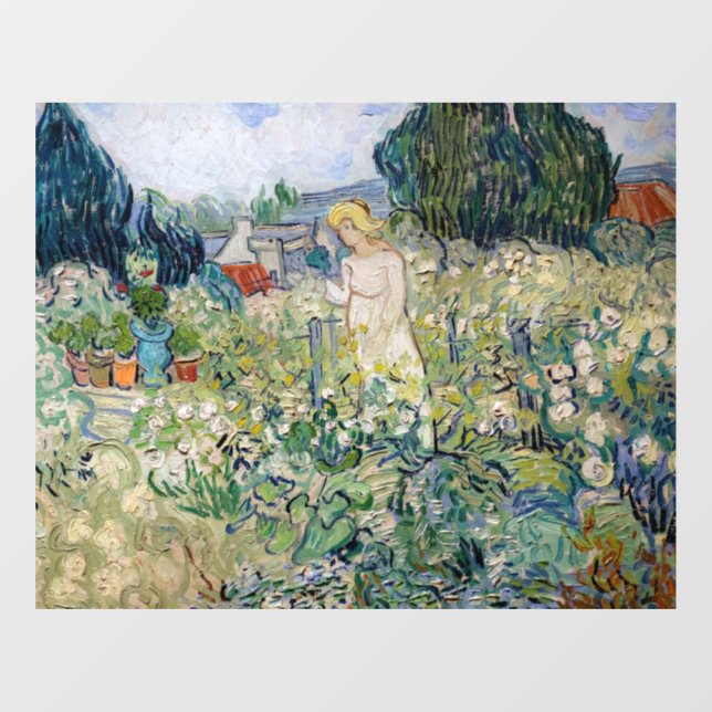 Vinilos Para Cristales Vincent van Gogh - Miss Gachet en su jardín (Hoja)