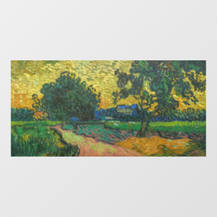 Vinilos Para Cristales Vincent van Gogh - Paisaje en Crepúsculo