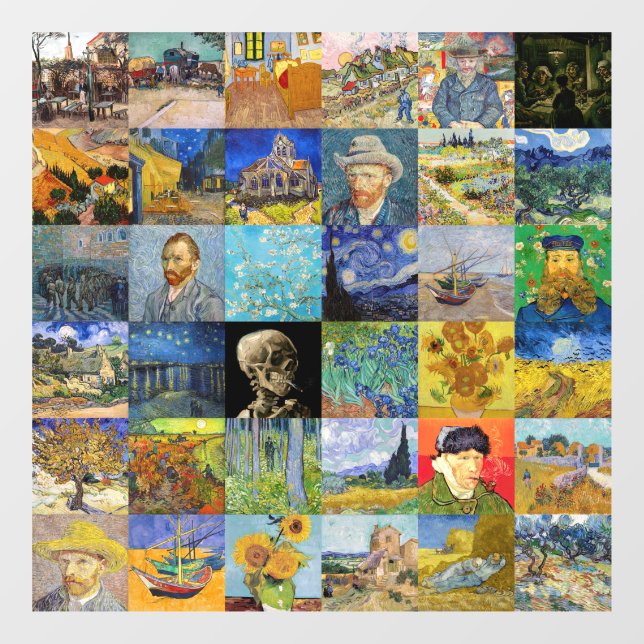 Vinilos Para Cristales Vincent van Gogh - Piquetas maestras del mosaico (Hoja)