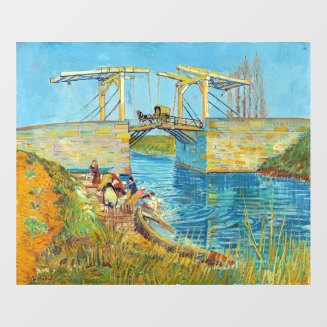Vinilos Para Cristales Vincent van Gogh - Puente Langlois en Arles #1 (Hoja)