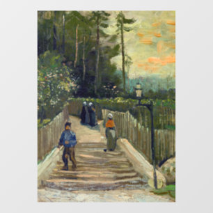 Vinilos Para Cristales Vincent van Gogh - Sendero inclinado en Montmartre