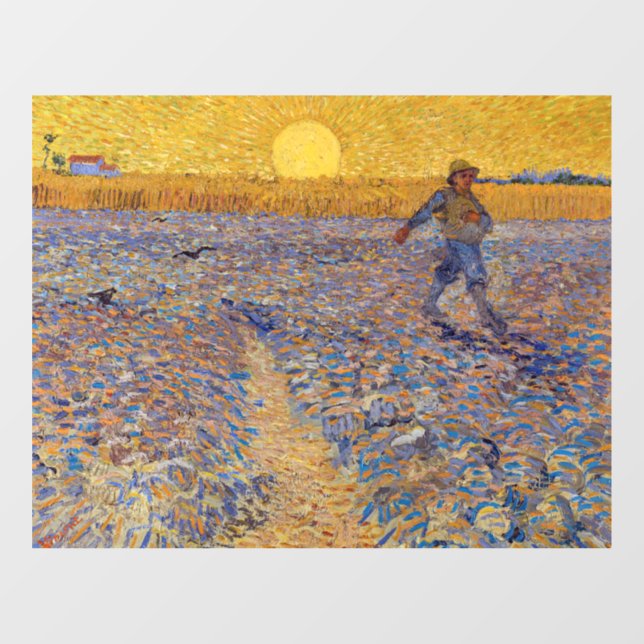 Vinilos Para Cristales Vincent van Gogh - Sower with Setting Sun (Hoja)
