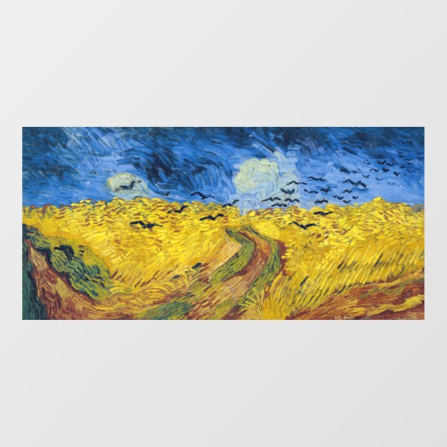 Vinilos Para Cristales Vincent van Gogh - Wheatfield con cuervos (Hoja)