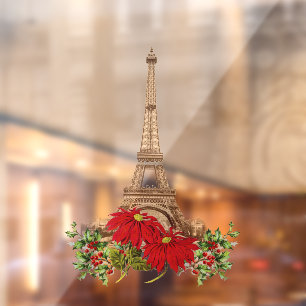 Vinilos Para Cristales Vintage Music Paris Navidades Ventana Cling