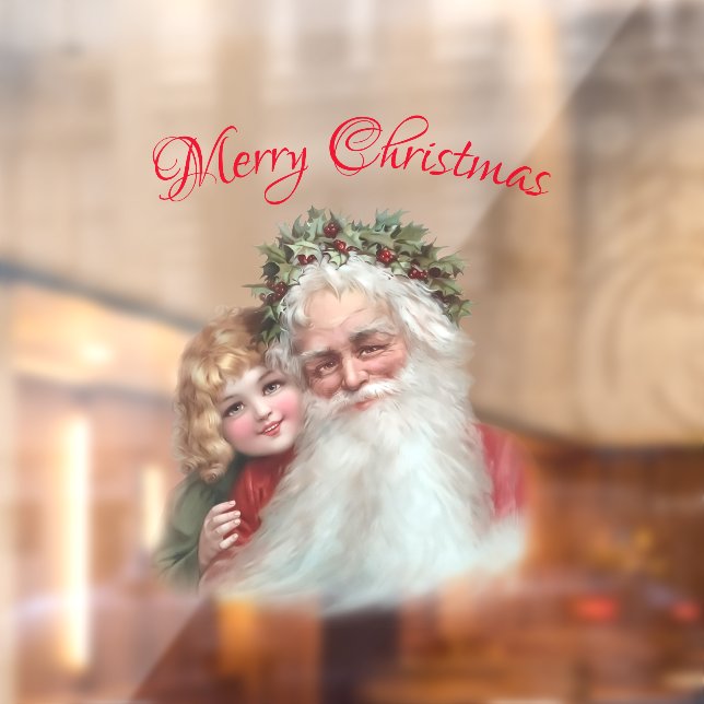 Vinilos Para Cristales Vintage Retro Santa Claus Navidades (Hoja 2)