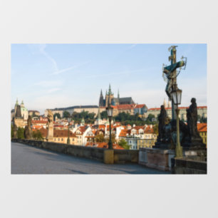 Vinilos Para Cristales Vista del Castillo de Praga desde el puente Charle