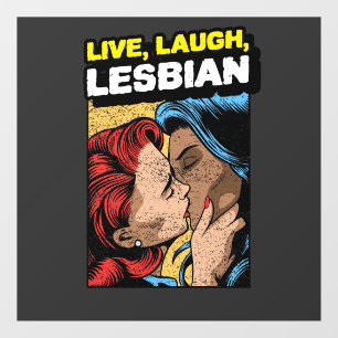 Vinilos Para Cristales Vive Ama Lesbiana