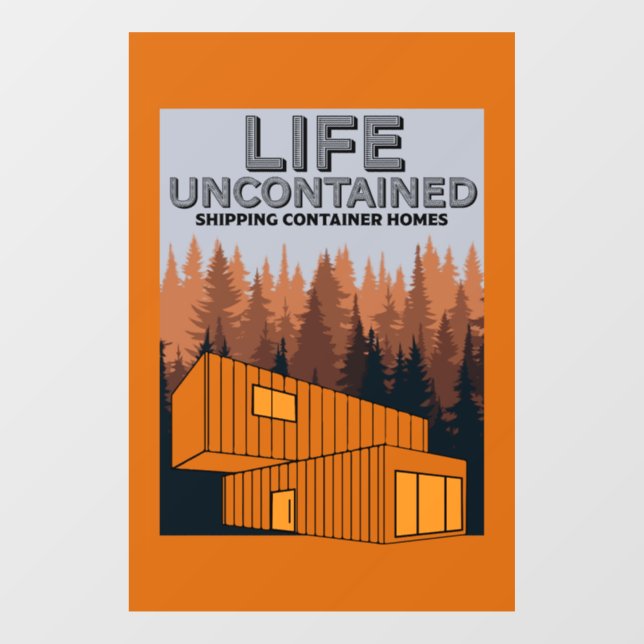 Vinilos Para Cristales Vivienda de contenedor de envío (Hoja)