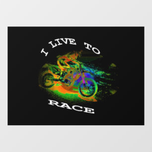 Vinilos Para Cristales VIVO EN RAZA - Motocross Racer
