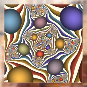 Vinilos Para Cristales Volando hacia arriba, colorido y moderno abstracto