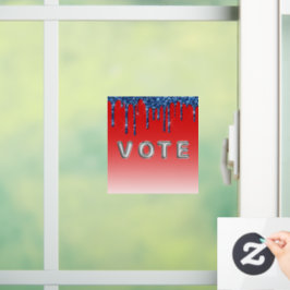 Vinilos Para Cristales Vota Americana Rojo Azul Brillante Goteo