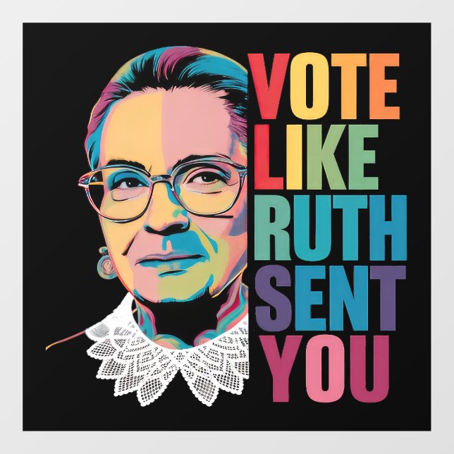 Vinilos Para Cristales Votar como Ruth te envió (Hoja)