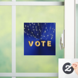 Vinilos Para Cristales Voto de cascada de estrella de luz azul de mediano