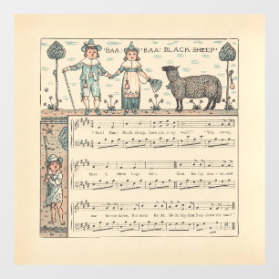 Vinilos Para Cristales Walter Crane Baa Baa Oveja Negra Rima Infantil