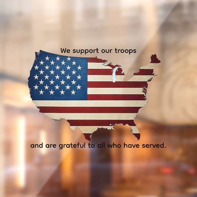 Vinilos Para Cristales We support our troops and all who have served (Hoja 2)