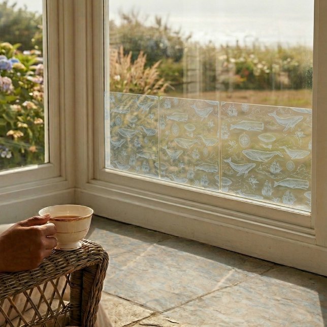 Vinilos Para Cristales Whales in the Clouds II | Celestial Voyage (Lifestyle Shot)