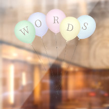 Whimsical Bunch de 5 globos pasteles Personalizado