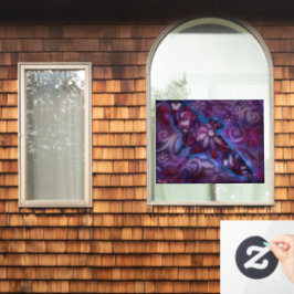 Vinilos Para Cristales Whimsical Halloween Bat Resumen Azul morado