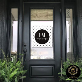 Vinilos Para Cristales White & Black Bow Monogram