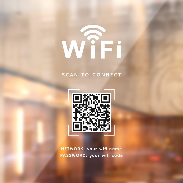 Vinilos Para Cristales Wifi Decal | Office & Storefront Network Display (Hoja 2)