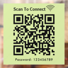 Vinilos Para Cristales Wifi Scan Para Conectar La Contraseña Qr Código Li