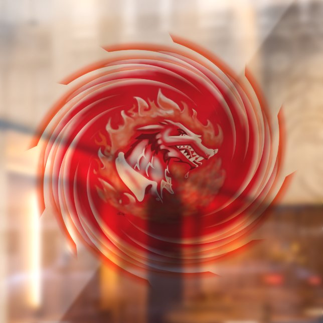 Vinilos Para Cristales Wild Wolf Whirl ver-a través de la ventana clavand (Hoja 2)