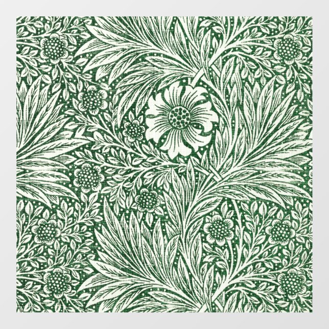 Vinilos Para Cristales william morris marigold flor floral verde (Hoja)