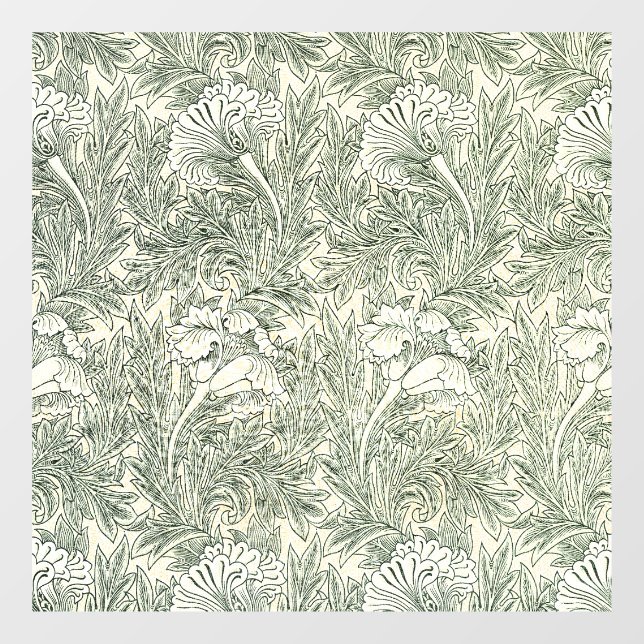 Vinilos Para Cristales William Morris Tulip Wallpaper Classic Green (Hoja)