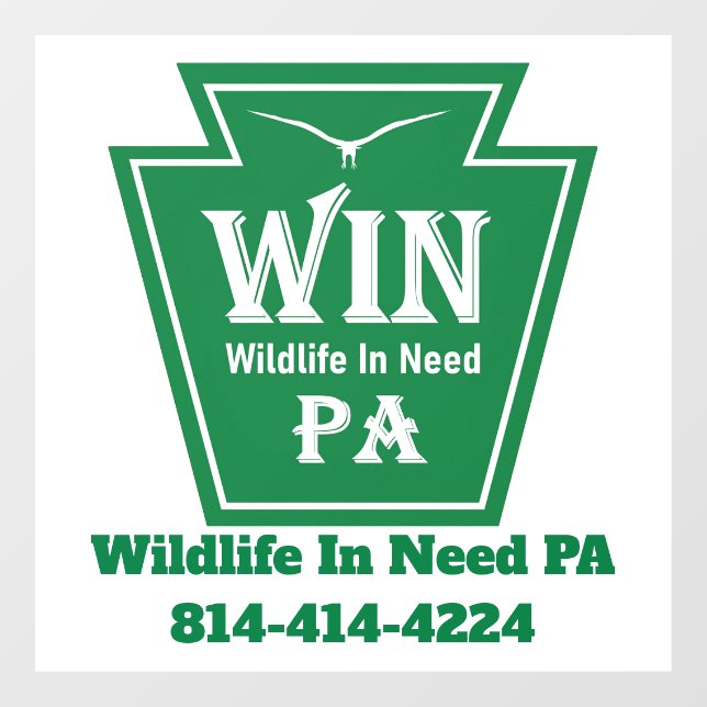 Vinilos Para Cristales WIN Logo Window Cling-White background (Hoja)