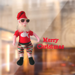 Vinilos Para Cristales Window Cling - Beach Santa