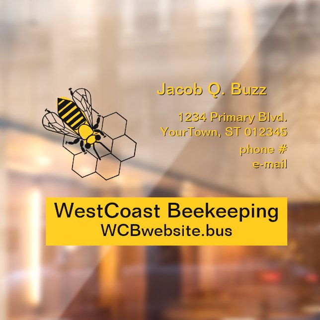 Vinilos Para Cristales Windows Cling - Bee Business (Hoja 2)