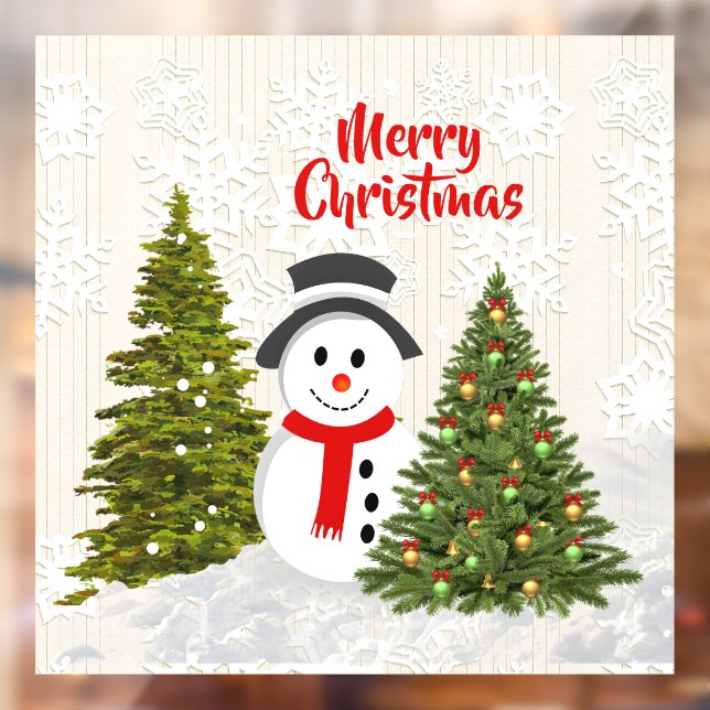 Vinilos Para Cristales Winter Wonderland con Snowman / Navidades (Hoja 2)