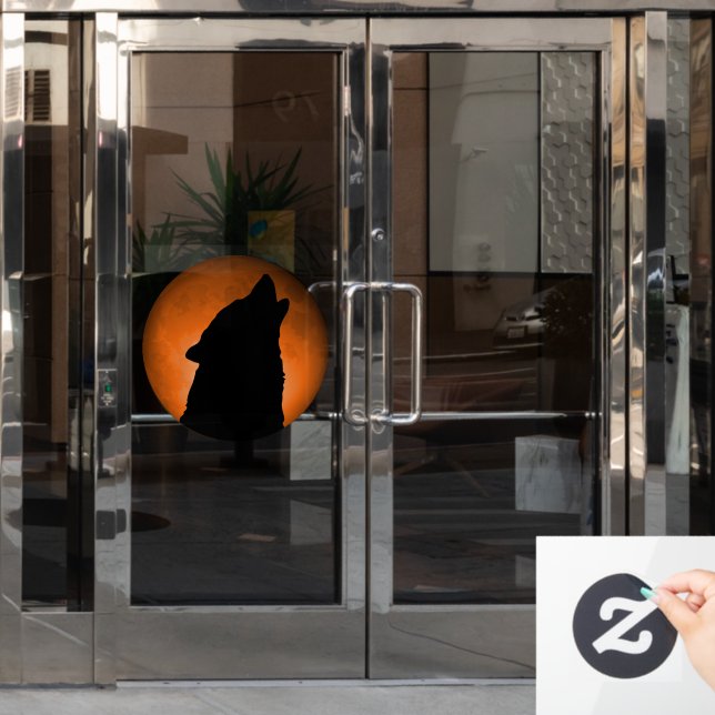 Vinilos Para Cristales Wolf Moon (Puerta de oficina)