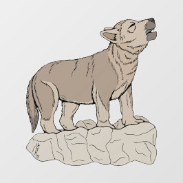 Vinilos Para Cristales Wolf Pup Howling