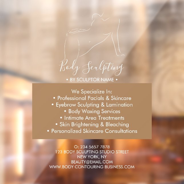 Vinilos Para Cristales Woman Man Sculpting Massage Body Contouring (Hoja 2)